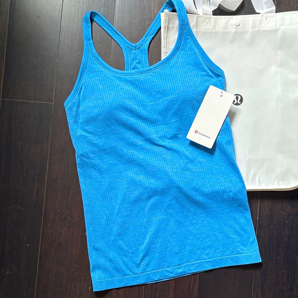 LULULEMON EBB TO STREET TANK IN POOL PARTY SZ 6,8 NWT